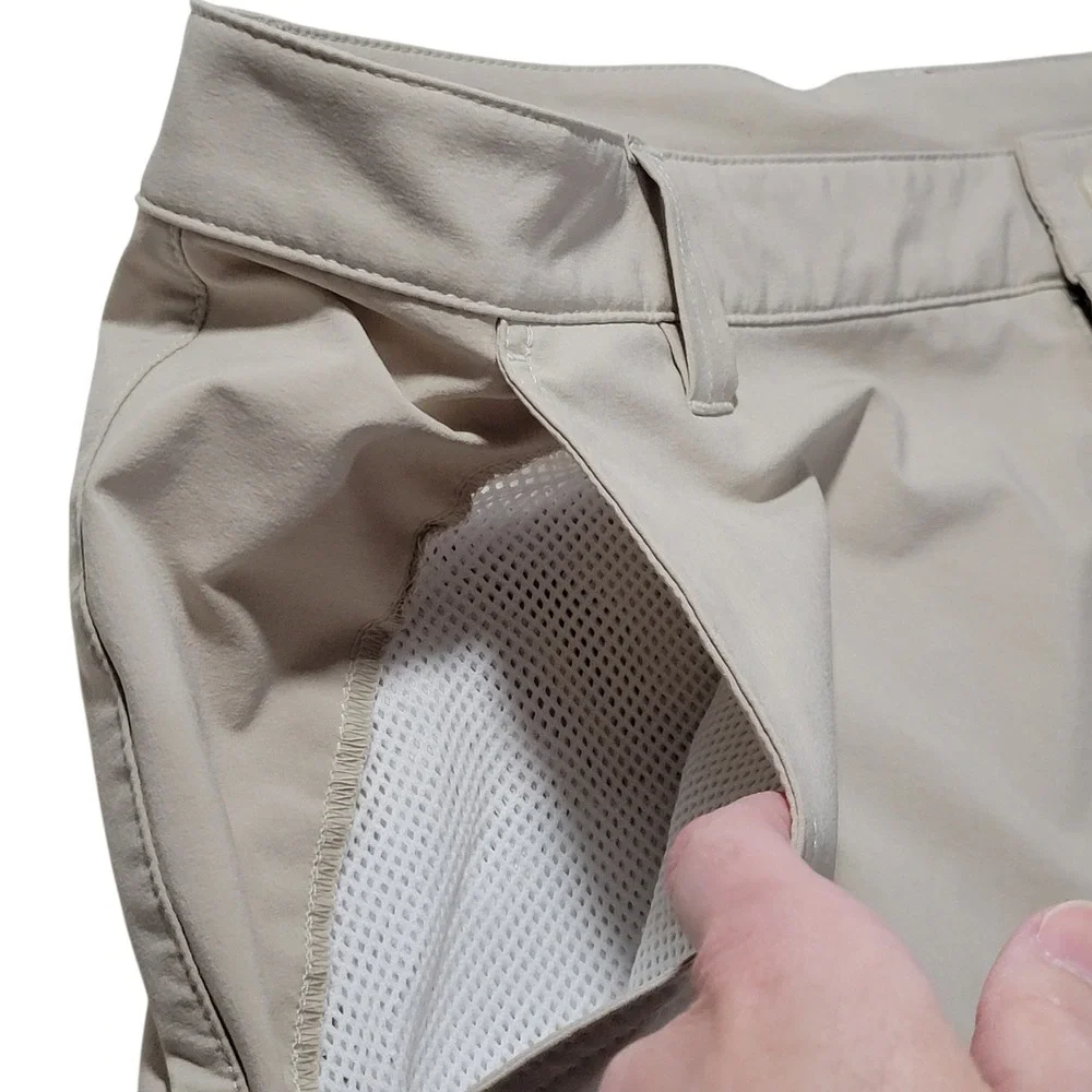 Columbia PFG Shorts Men Size 40 Tan Performance Fishing Gear Stretch Lightweight